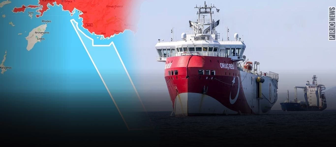 Πλησιάζει το Καστελόριζο το Oruc Reis εντός των ΕΧΥ - Βρίσκεται 8,5 ν.μ. από τις ακτές του νησιού